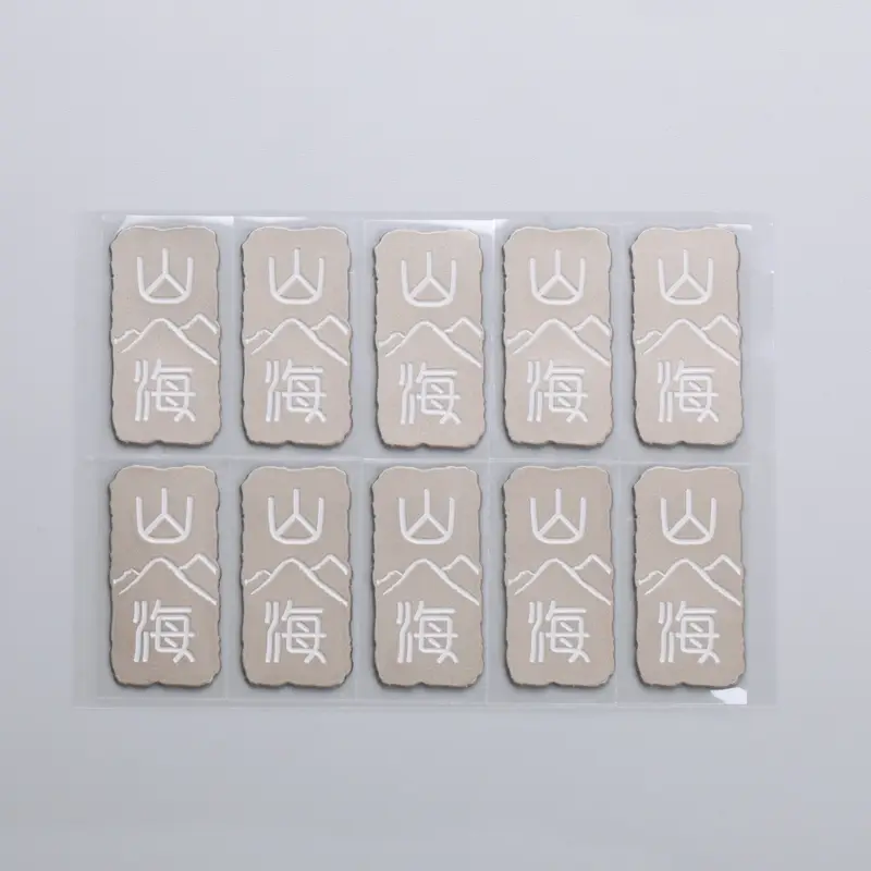 3D つや消し電鋳ニッケル金属ラベル